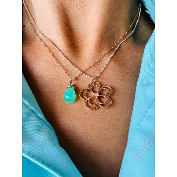 Tiffany & Co. Open Flower Diamond 18k Rose Gold Pendant - Picture 3 of 4